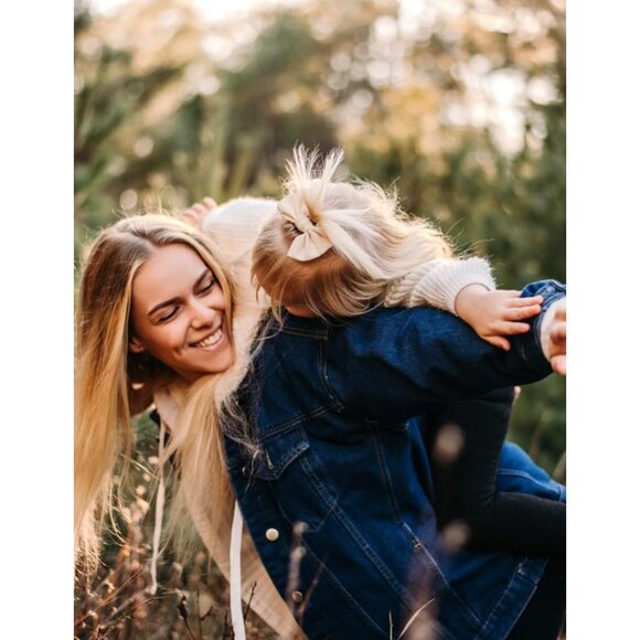 Women's Oversized Mid Long Denim Jacket Jean Biker Coat Long Sleeves Dark Blue - Picture 3 of 9